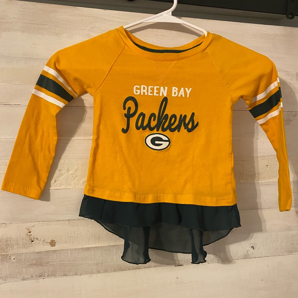 Green Bay Packers Kids Long Sleeve Yellow Top